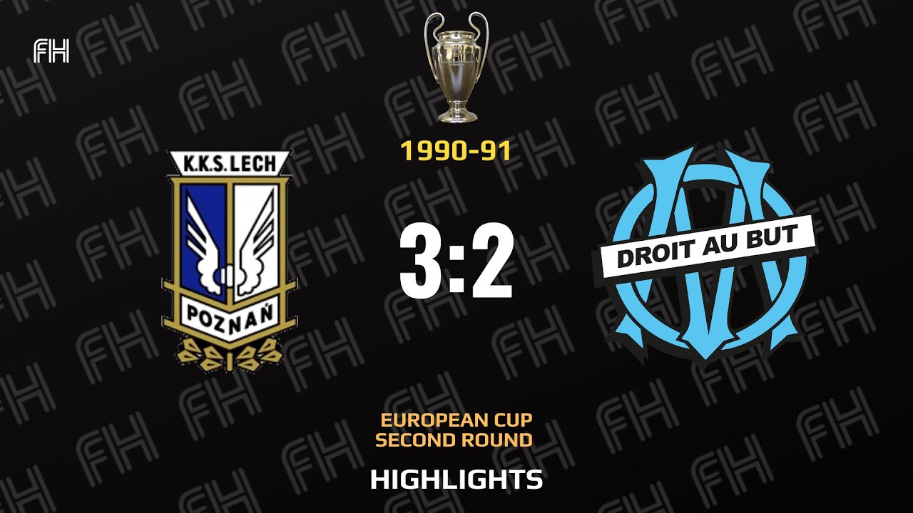 Lech Poznan 3-2 Olimpique Marseille ● European Cup 1990-91 ● 1st leg