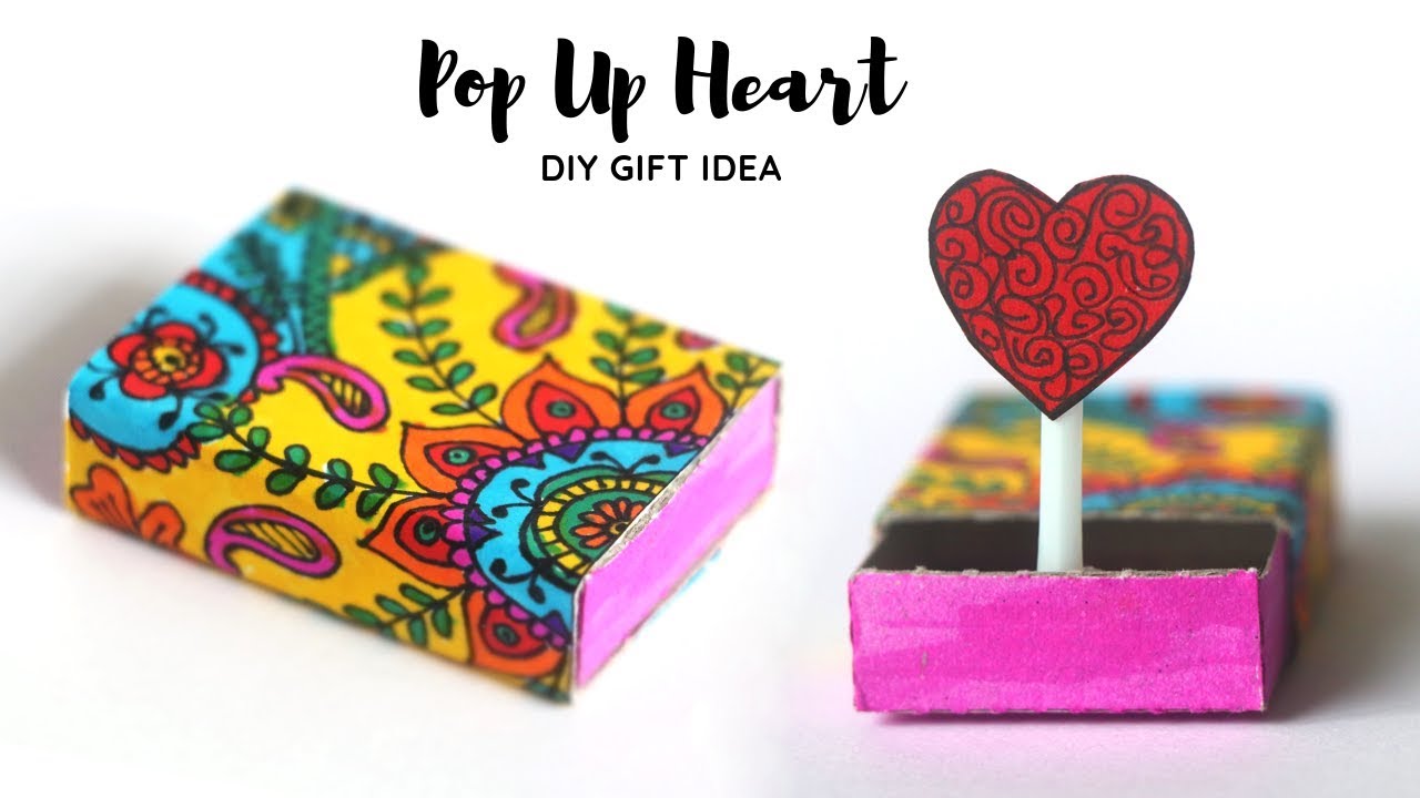 DIY Pop Up Heart Gift | Handmade Gift Ideas | Mandela Art | How To Doodle