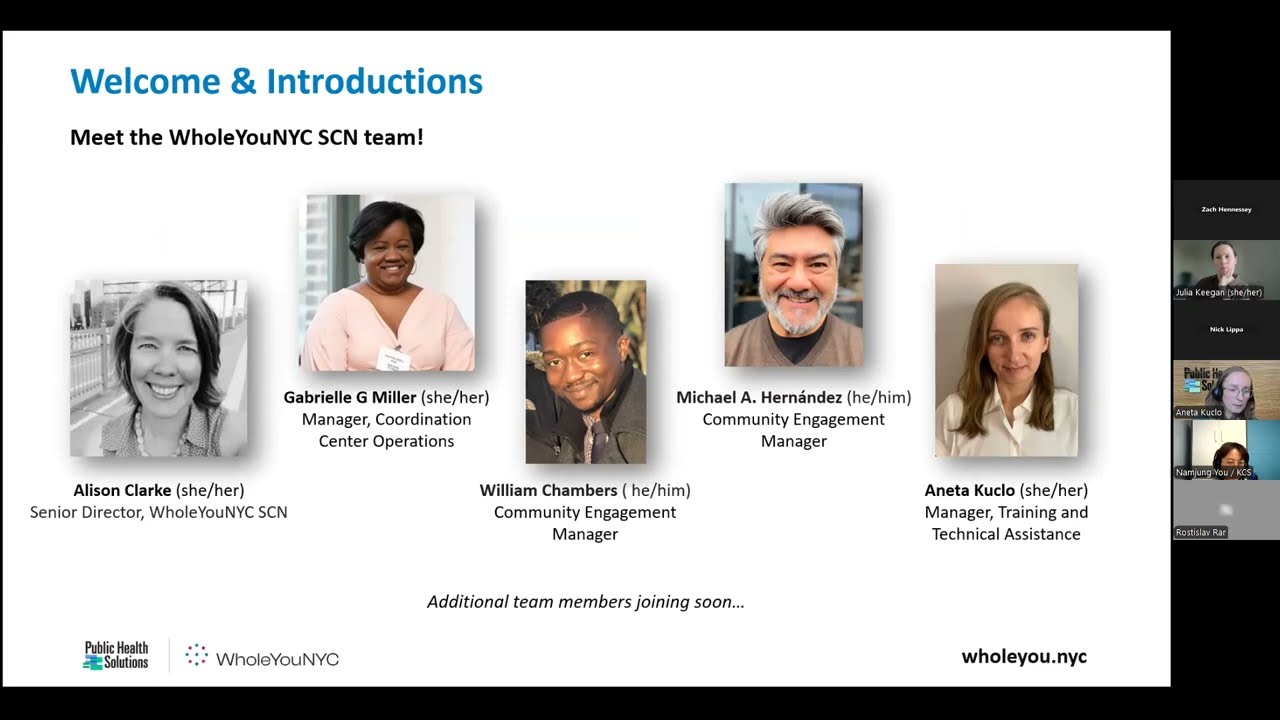 Public Health Solutions WholeYouNYC Social Care Network Provider Onboarding Meeting