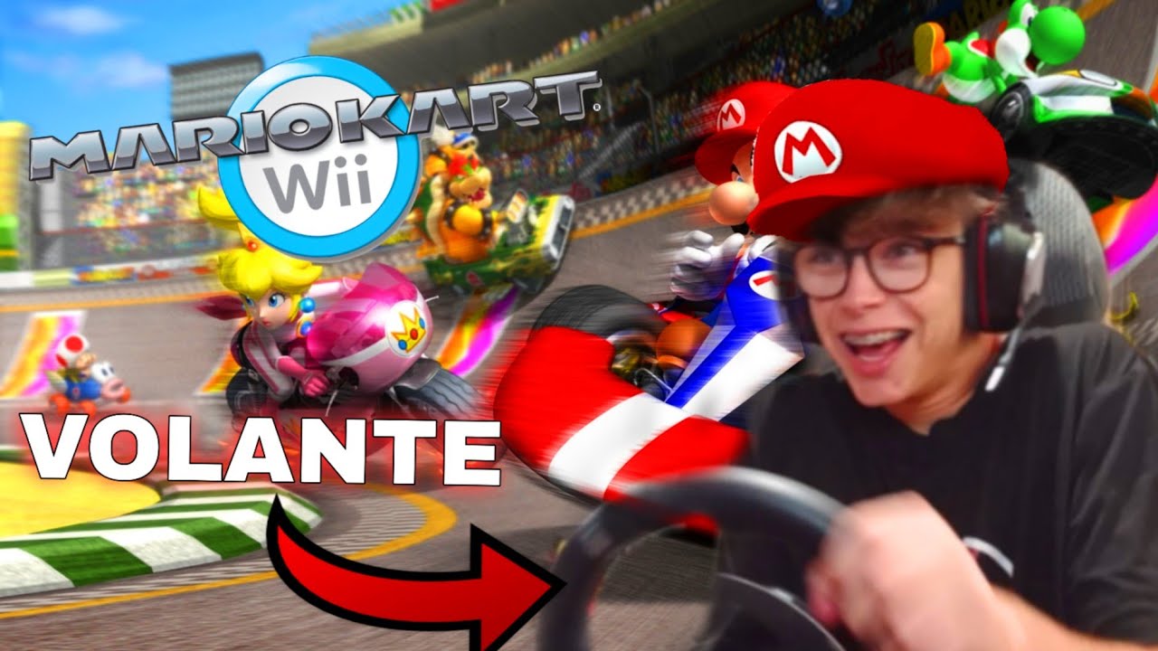 JUGANDO Mario Kart Wii CON VOLANTE | Mikicg