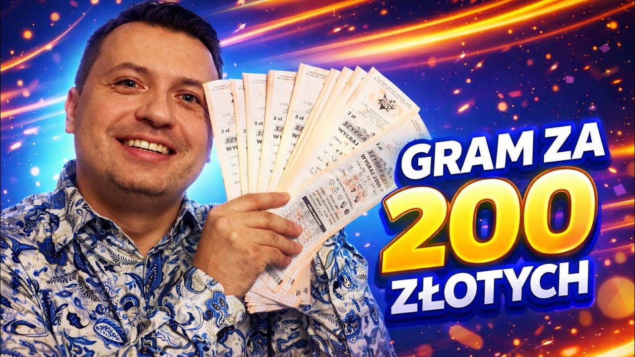200 ZŁOTYCH w Ekspres Losach SZYBKA KASA Zdrapki Lotto 