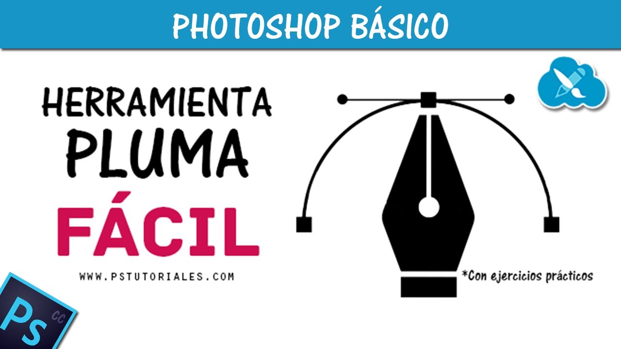DOMINA la HERRAMIENTA PLUMA en PHOTOSHOP (con ejercicios)
