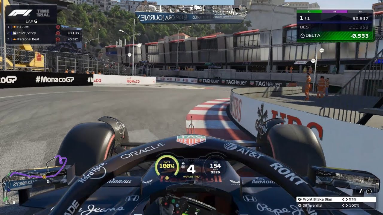 F1 25 Monaco Hotlap Top 5% World Rank + Setup - No Assists