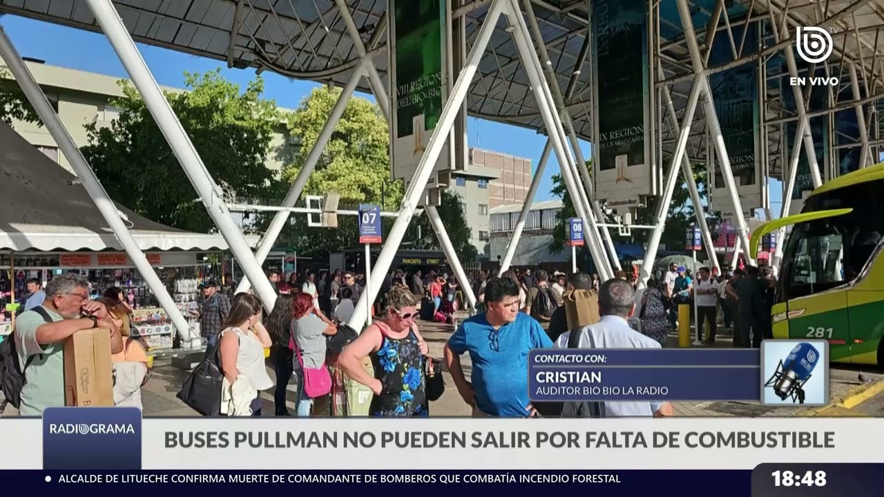 Denuncian que buses de empresa Pullman Bus no est&aacute;n saliendo por falta de combustible