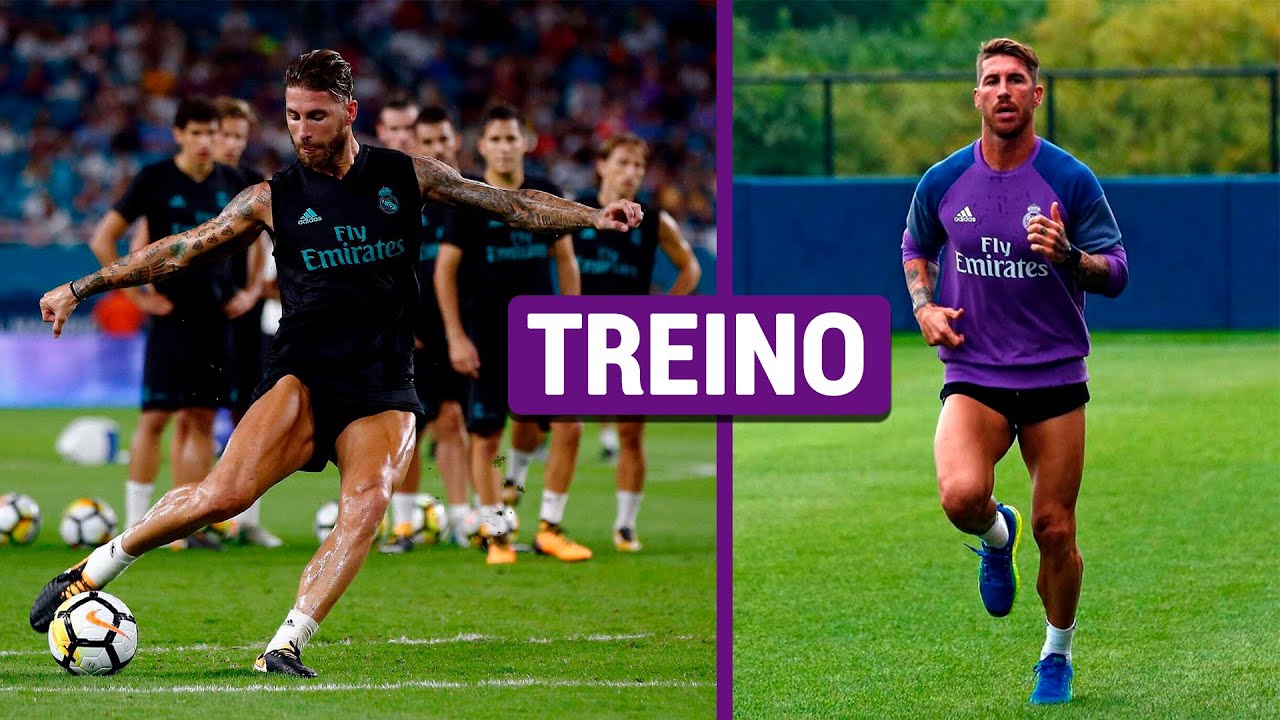 Sergio Ramos treino para ser um bom zagueiro   Agilidade Core Força Finalização