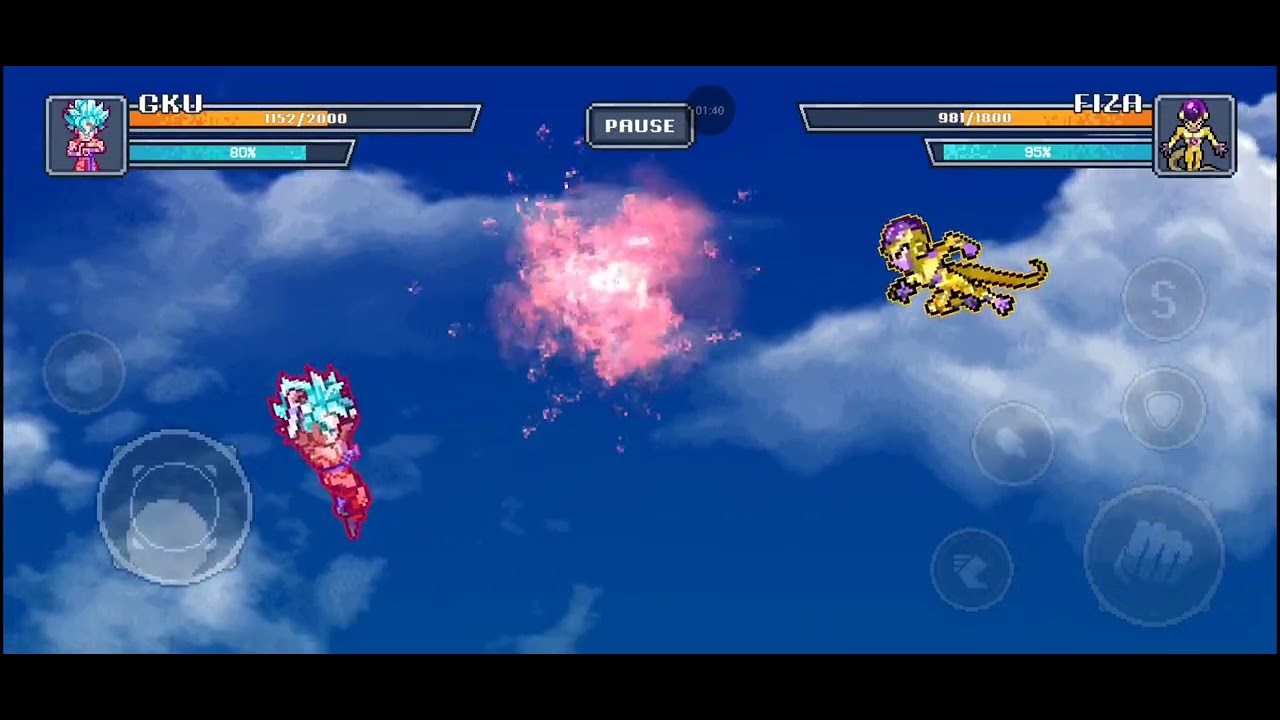 Jogando de Goku BLUE kaioken vs Freeza duridos