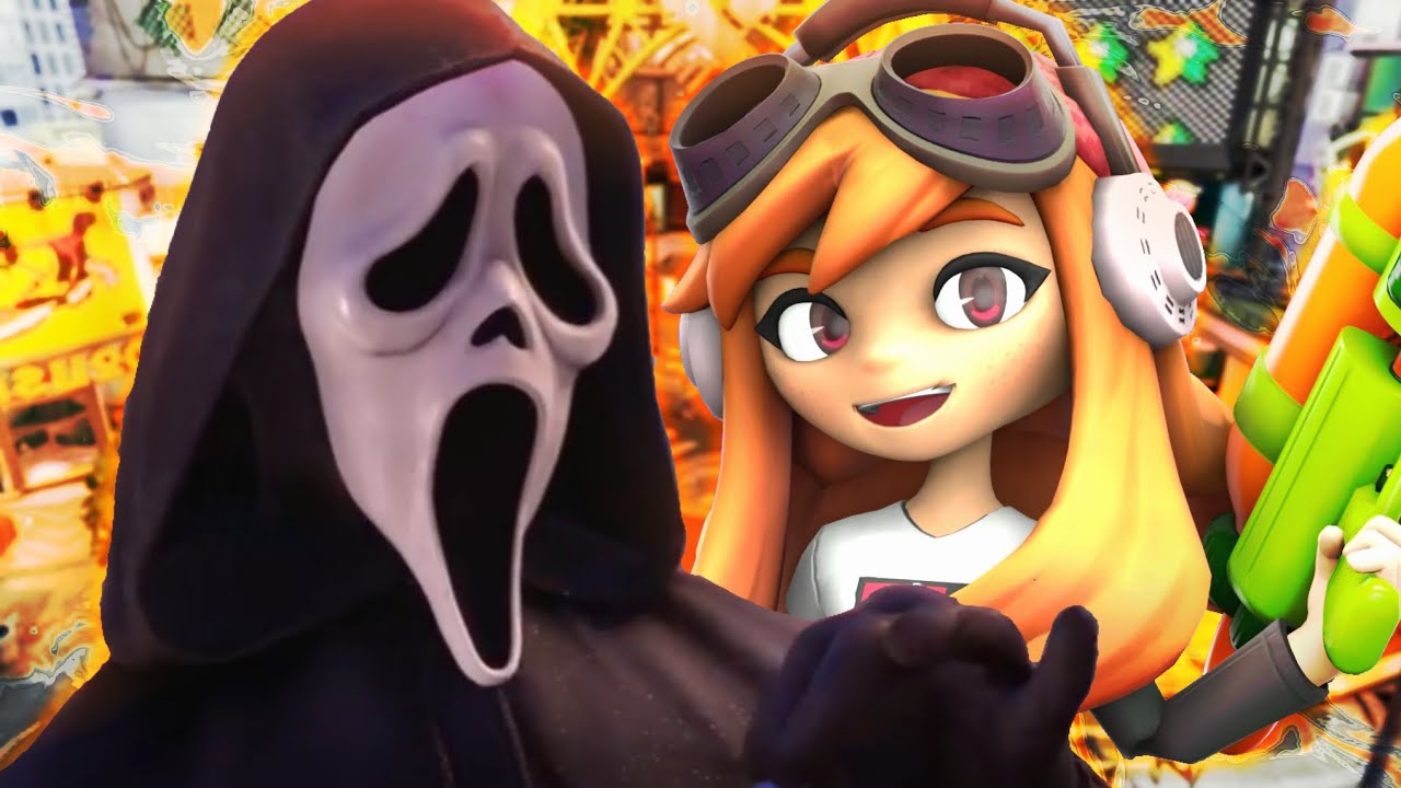 Призрачное лицо против Мегги Сплетцер (SMG4)