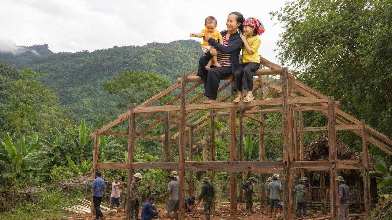 The joy of a single mother and her two young children upon building their long-dreamed-of home!