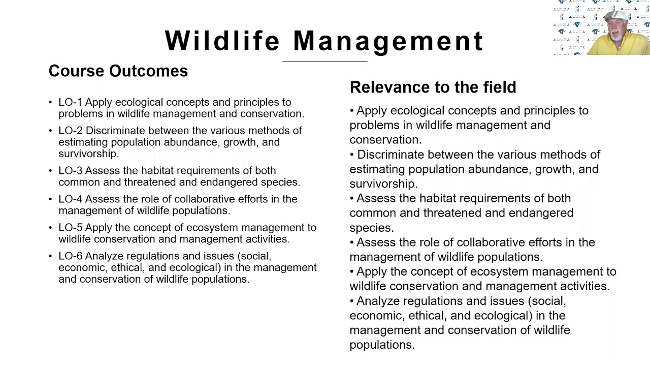 EVSP505 Wildlife Management overview