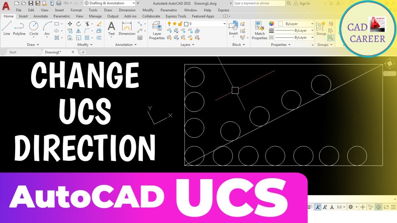 User coordinate System in Autocad | Autocad UCS | change the direction of UCS in AutoCAD