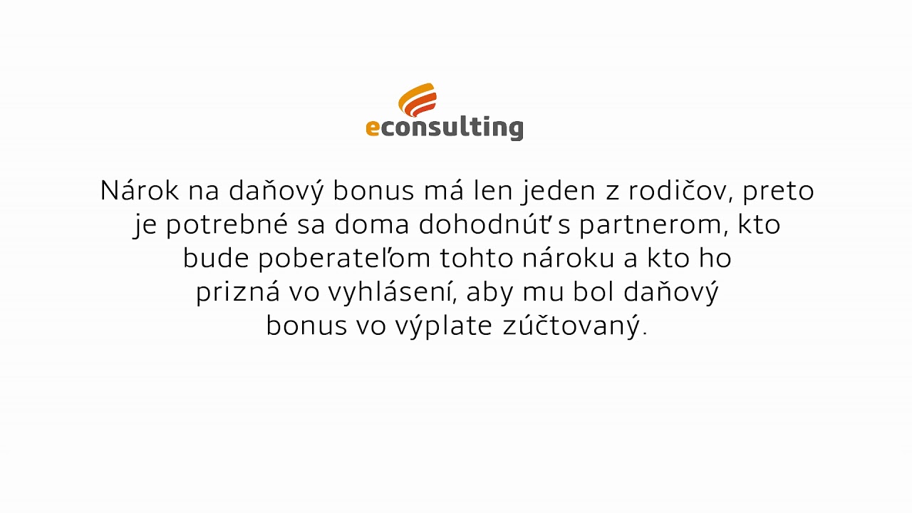 Vyhlásenie nezdaniteľné časti základu dane a bonus