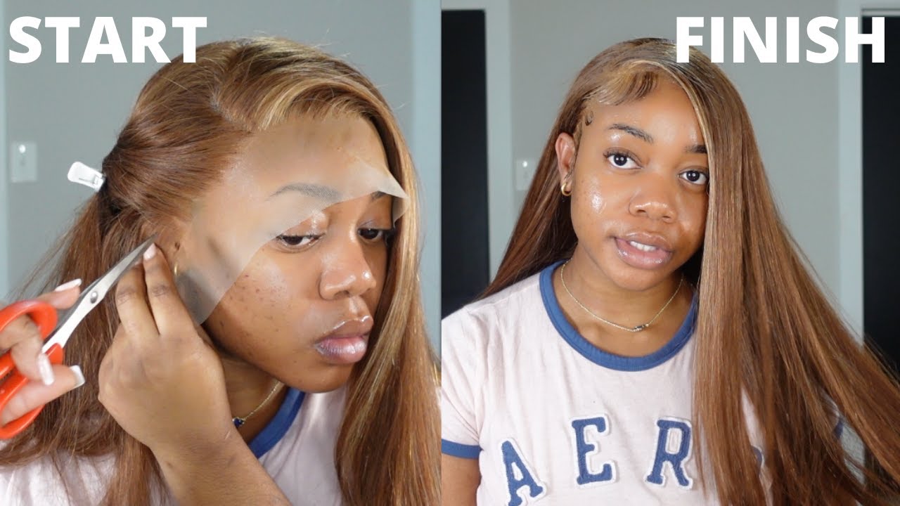 FLAWLESS  START TO FINISH GLUELESS 30 INCH WIG INSTALL FT ISEE HAIR