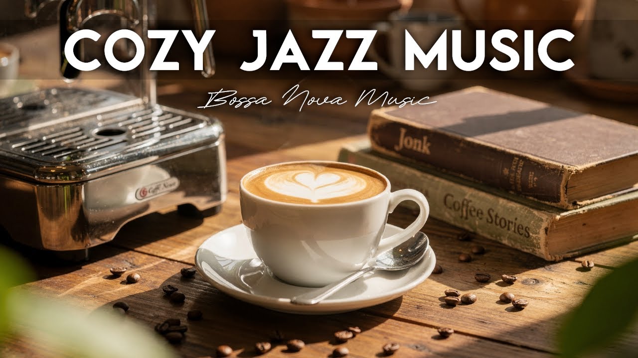 Cozy Jazz Music☕Bossa Nova Coffee Ambiance Instrumental and Relaxing Jazz Cafe Music for Studying.
