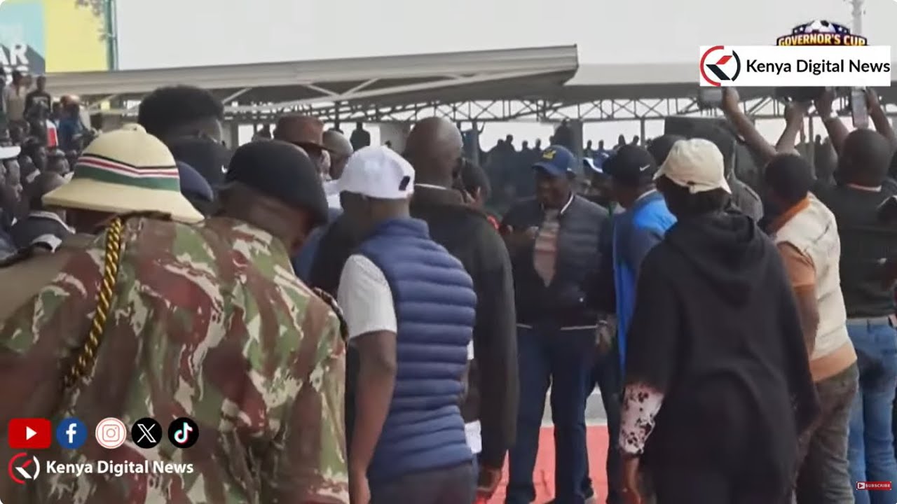 See President Ruto's Grand Arrival at Raila Odinga Homa Bay Stadium for Genowa Tournament