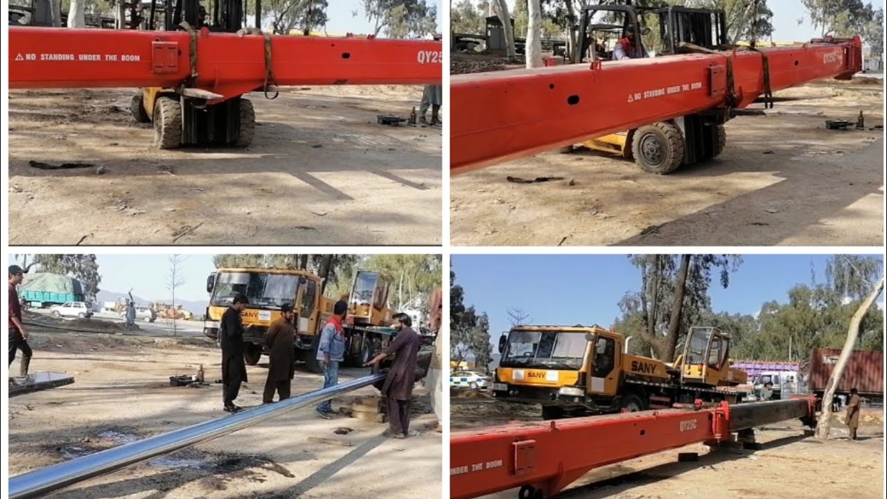 25 TON SANY MOBILE CRANE TELESCOPIC MAST SECTION DISASSEMBLY #YOUTUBE #CONSTRUCTIONEQUIPMENTS
