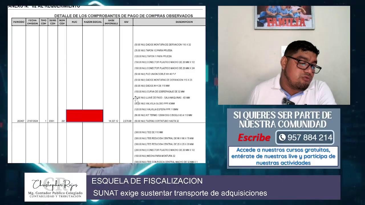 ESQUELA DE FISCALIZACION: SUNAT EXIGE SUSTENTAR TRANSPORTE DE ADQUISICIONES