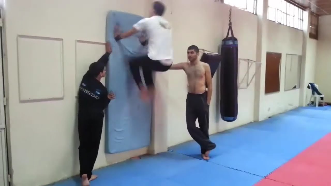 أقوى تدريبات فريق باركور دمشق في نادي بردى - Parkour Damascus Team