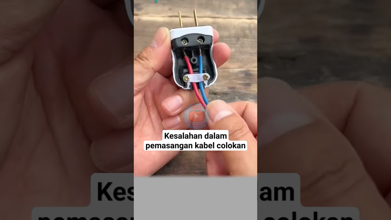 Cara memasang colokan steker 2 kabel #reaction #lifehacks #idekreaktif #shorts