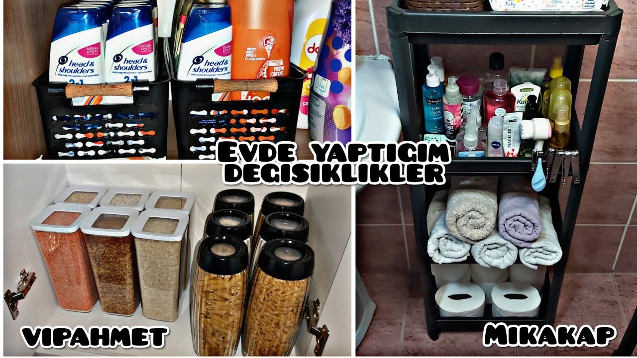 EVİMİ DAHA KULLANIŞLI HALE GETİRİYORUM 👌 ORGANİZERLER, ERZAK KAPLARI, DÜZENLEYİCİLER🤌DOLAP DÜZENİ👍
