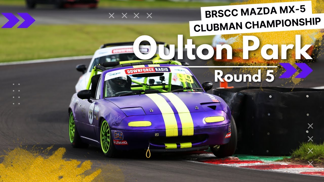 More battles in BRSCC MX5 Clubman Championship Oulton Park 2024 - Race 1