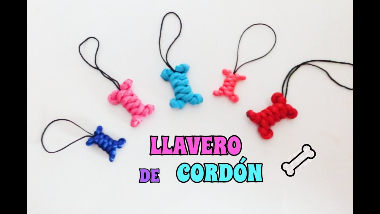 RECICLA TROZOS de CORDÓN y haz este LLAVERO en FORMA de HUESO con NUDO de SERPIENTE.