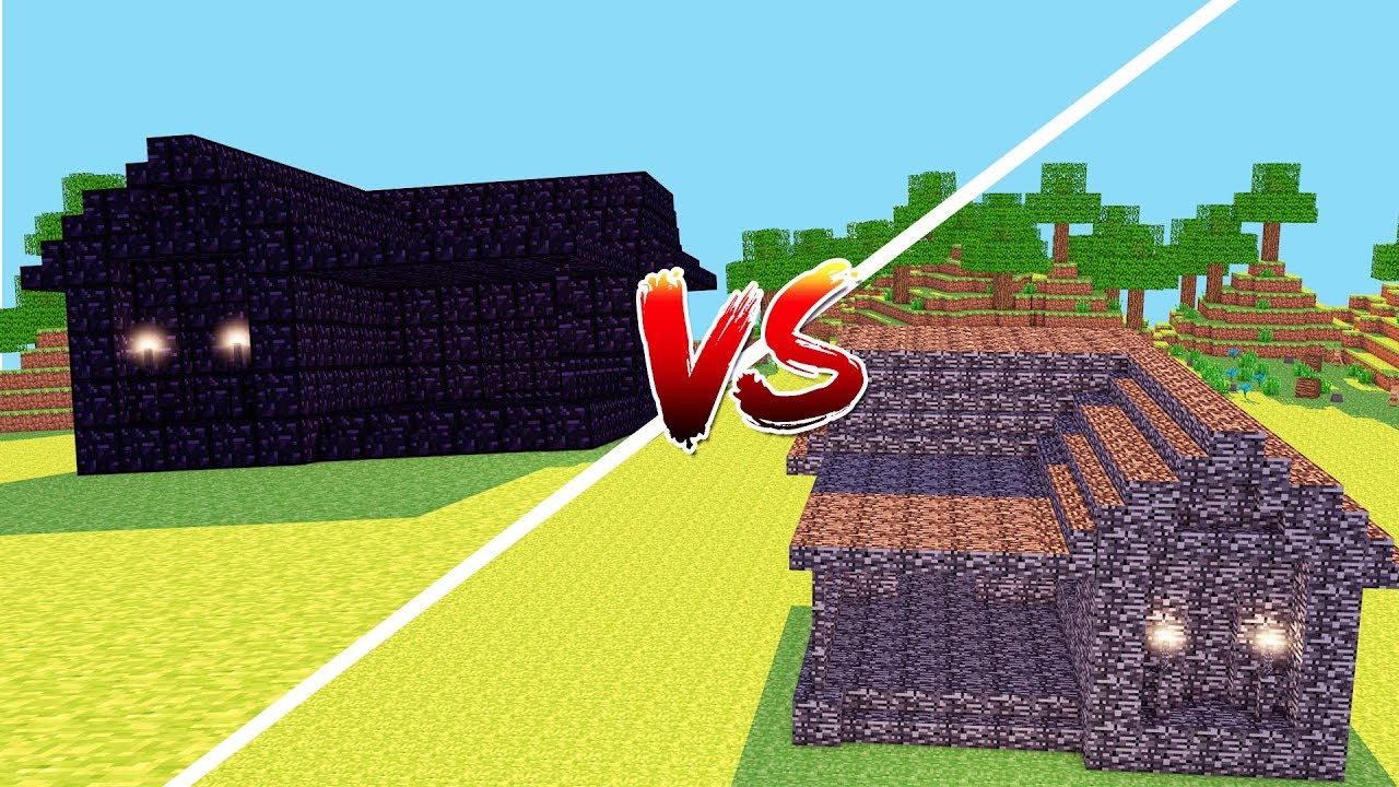 Minecraft: CASA DE BEDROCK VS. CASA DE OBSIDIAN  ‹ JUAUM ›