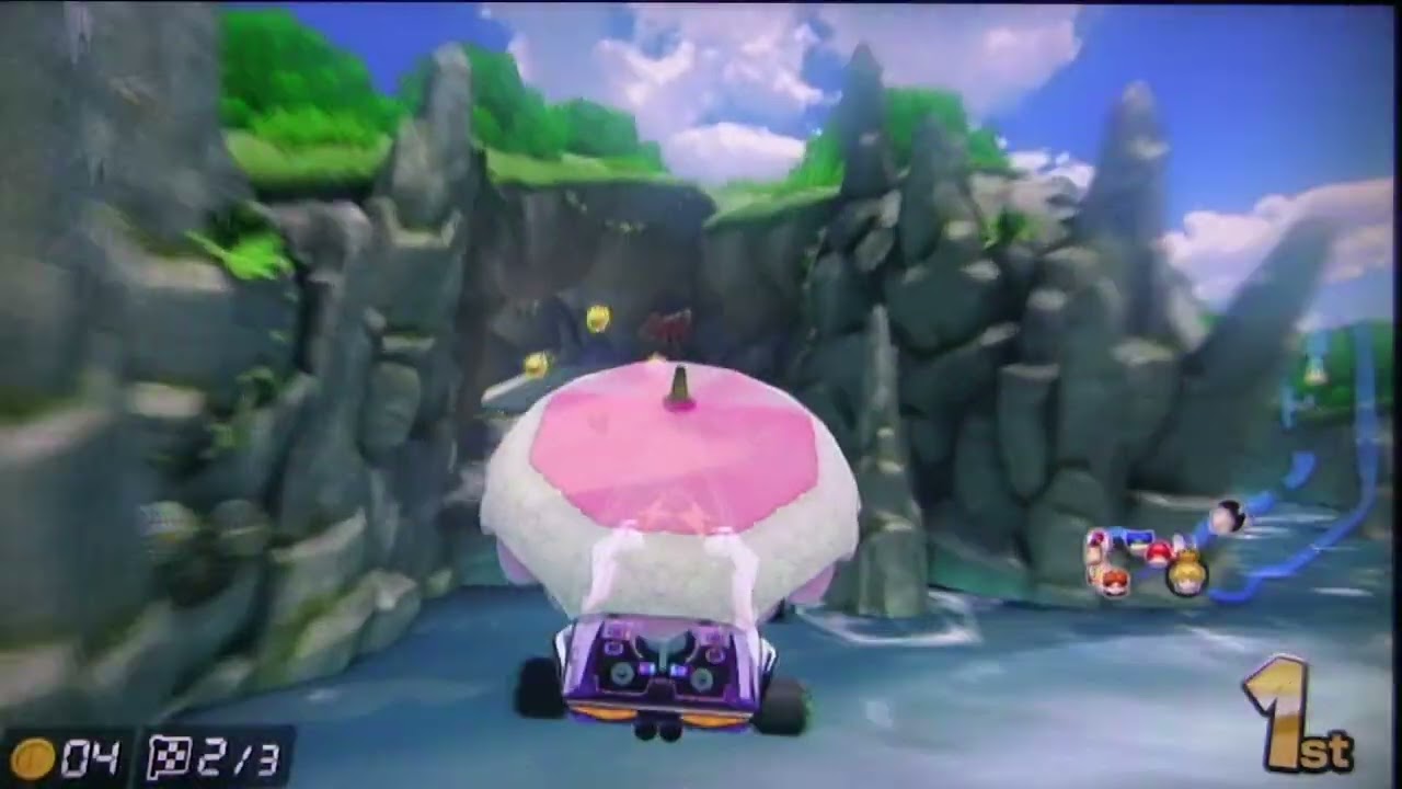 Mario Kart 8 Deluxe – Star Cup: Dolphin Shoals (Peach | Woofer Pink | Wide Tires)