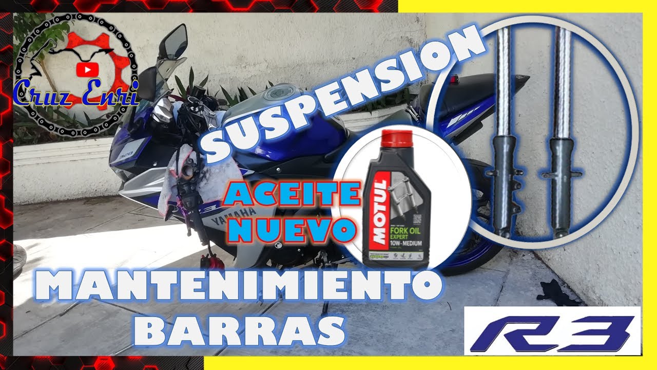 🔧Yamaha R3 | MT 03🏍️BARRAS SUSPENSIÓN CAMBIO DE ACEITE🛠️ | MANTENIMIENTO *paso a paso*