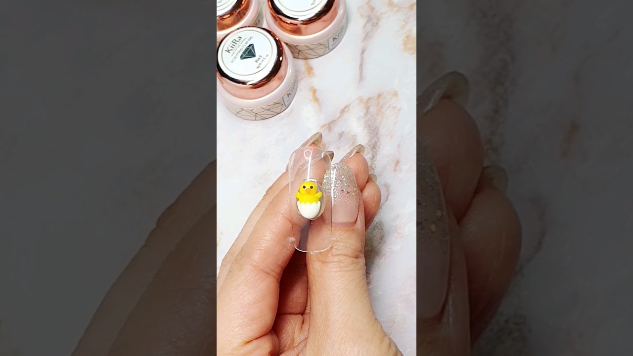 Cute 3D Easter Chick Nail Art Tutorial 