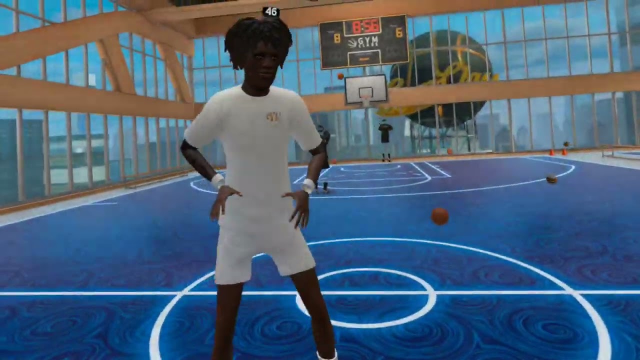 I shot a 3 the kids so bed games on gym class 