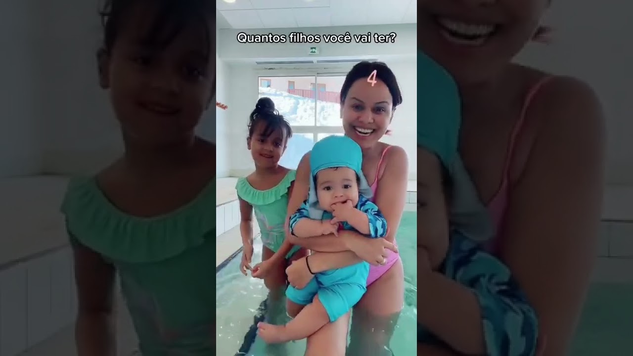 Dia de piscina na neve em fam&iacute;lia! - R&ecirc; Andrade