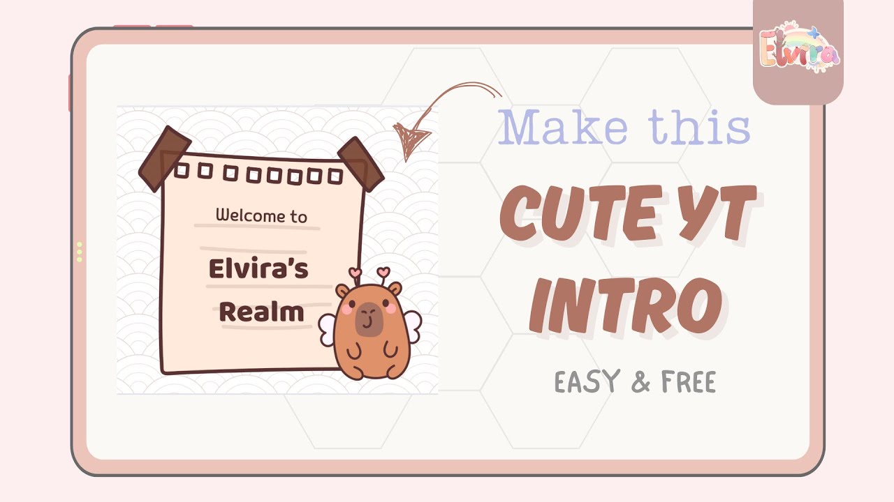 Make a Cute & Aesthetic YouTube Intro with me for FREE✨ | Canva Timelapse + Tutorial