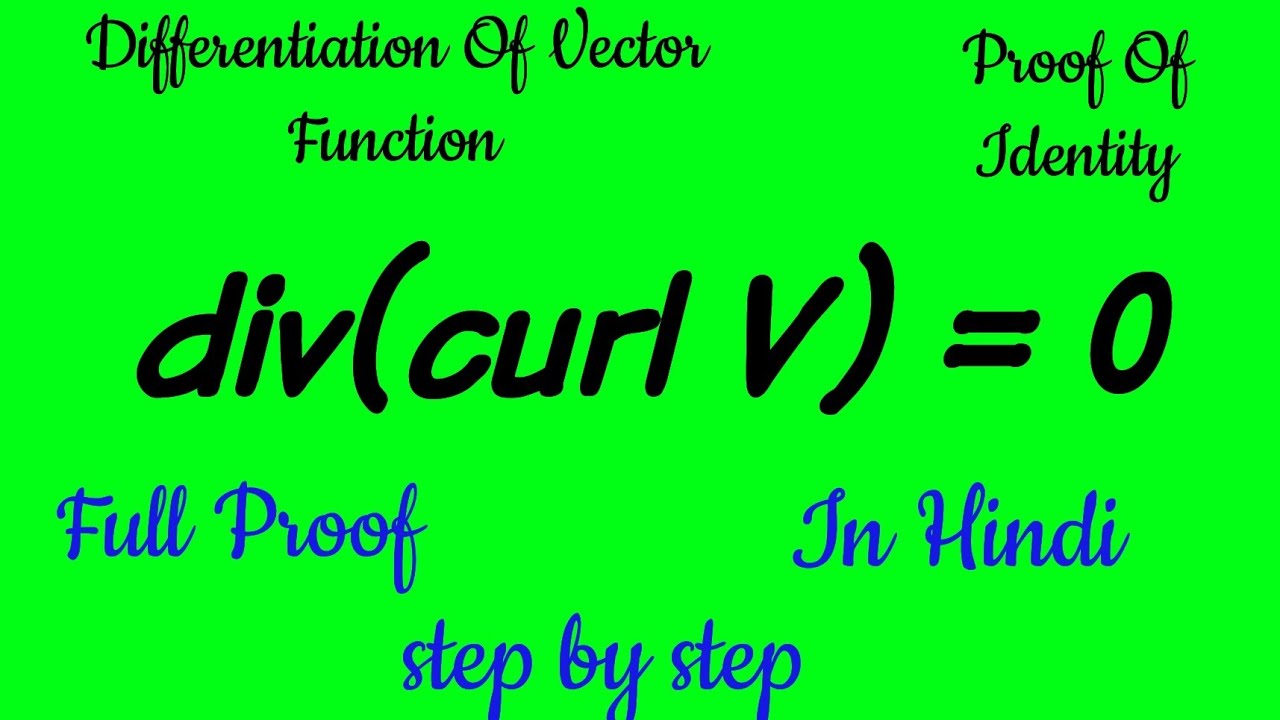 Vector Identity 1 || Gradient, Divergence and Curl || BSC PHY.