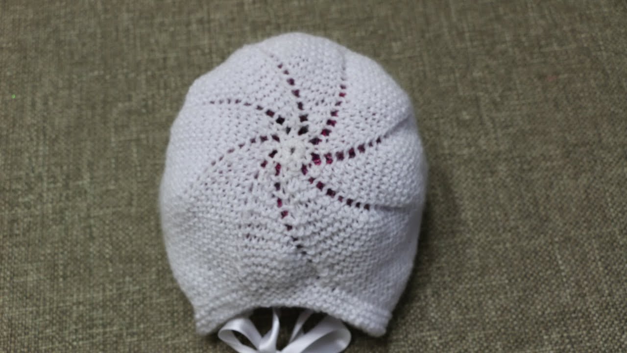 Gorro para Bebe 3 a 6 meses Dos Agujas (cc)