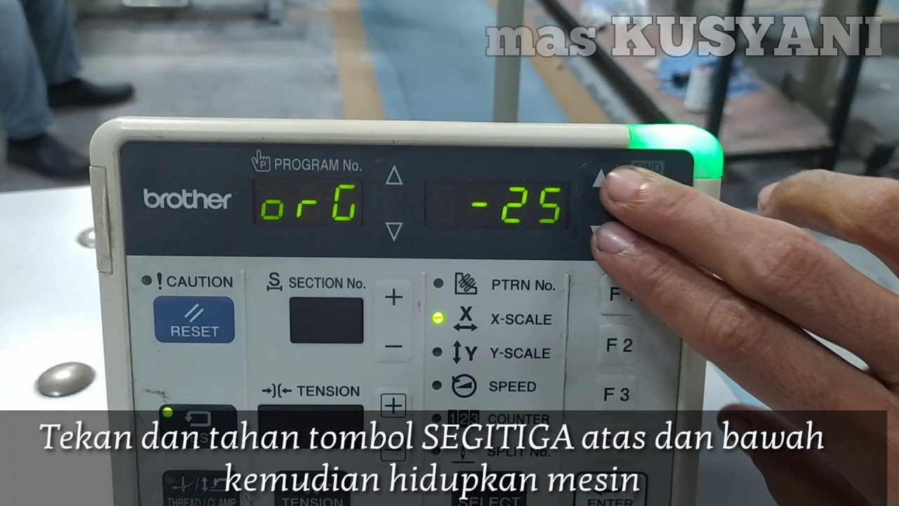 Cara Menggeser Sepatu Ke Depan/Belakang Brother KE-430F
