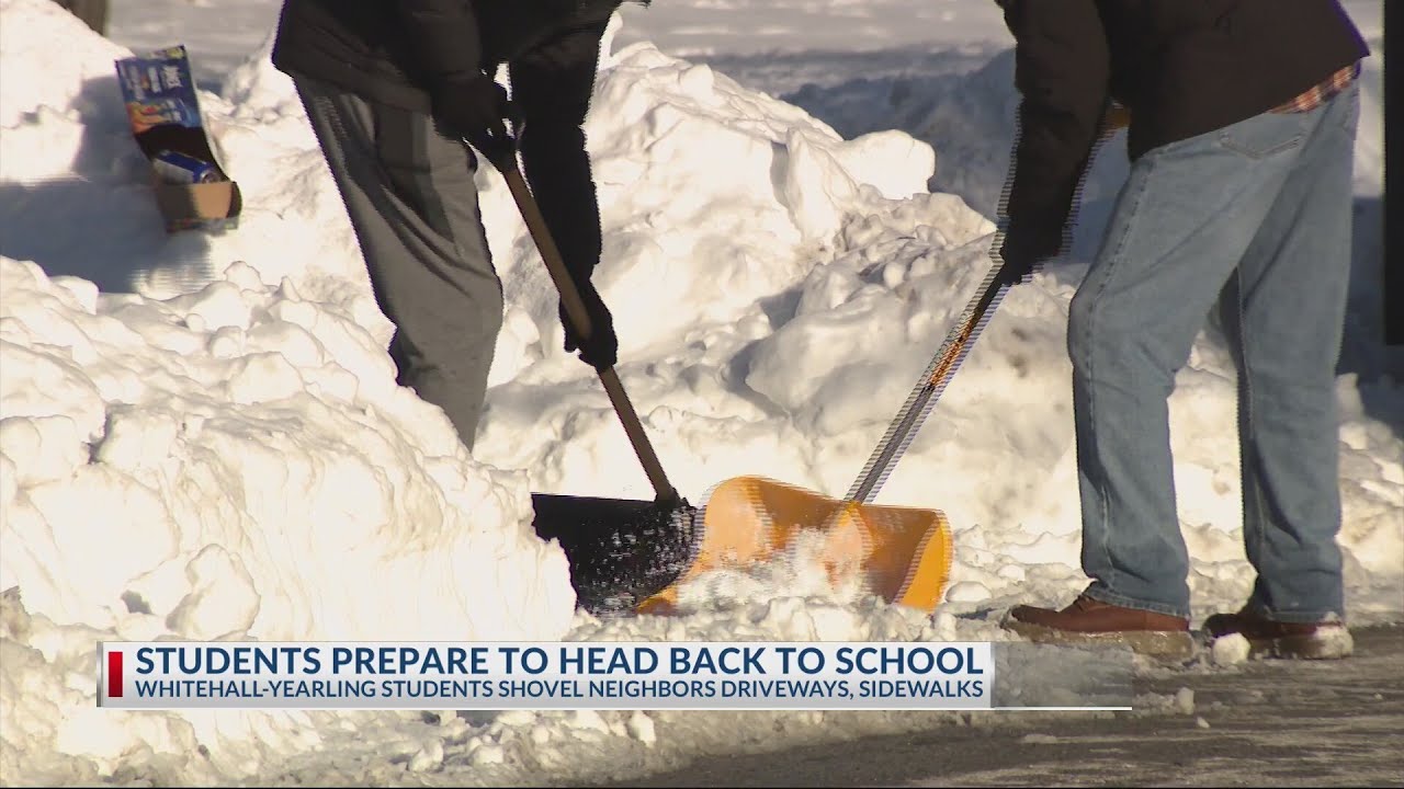 Whitehall students pick up shovels to help neighbors