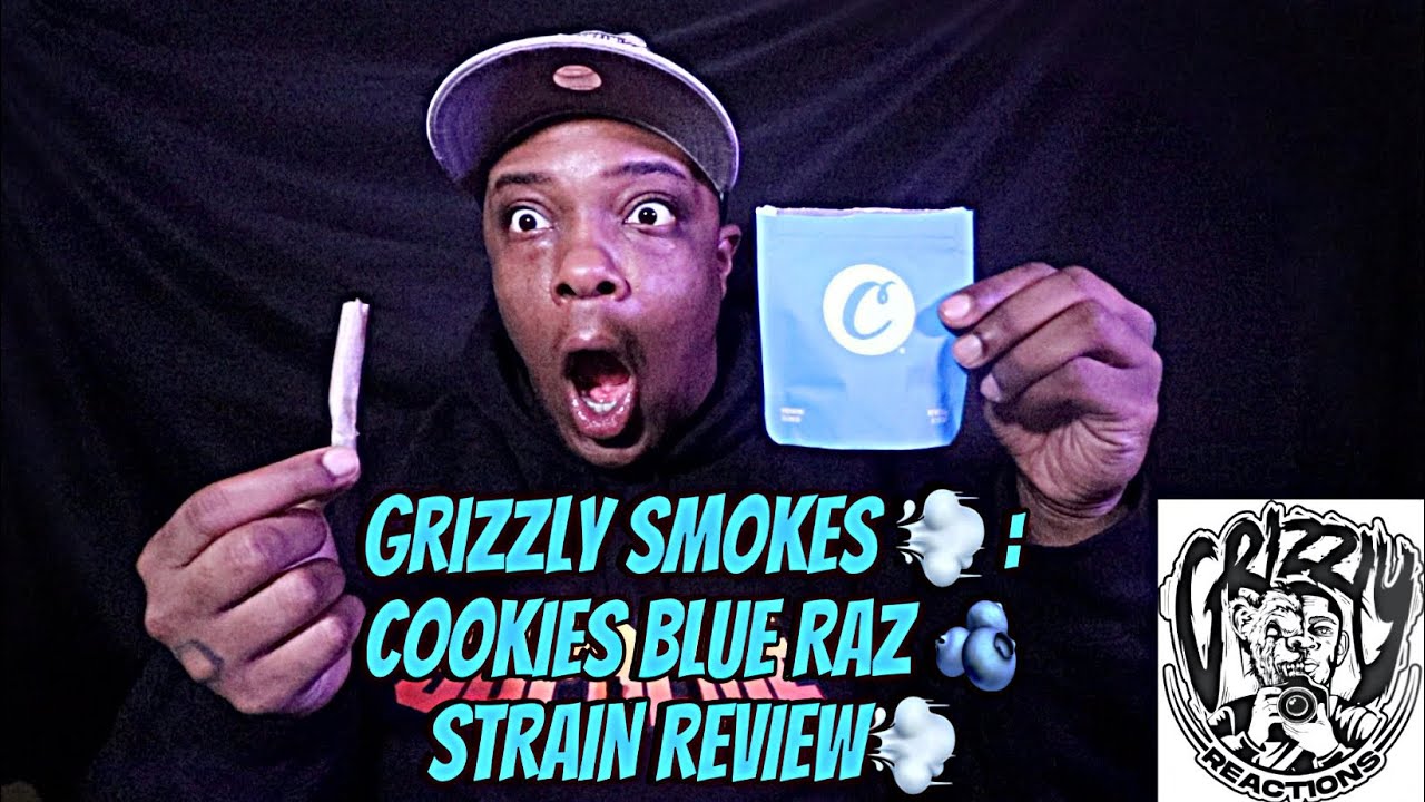 Grizzly Smokes 💨 : COOKIES BLUE RAZ 🫐 STRAIN REVIEW💨