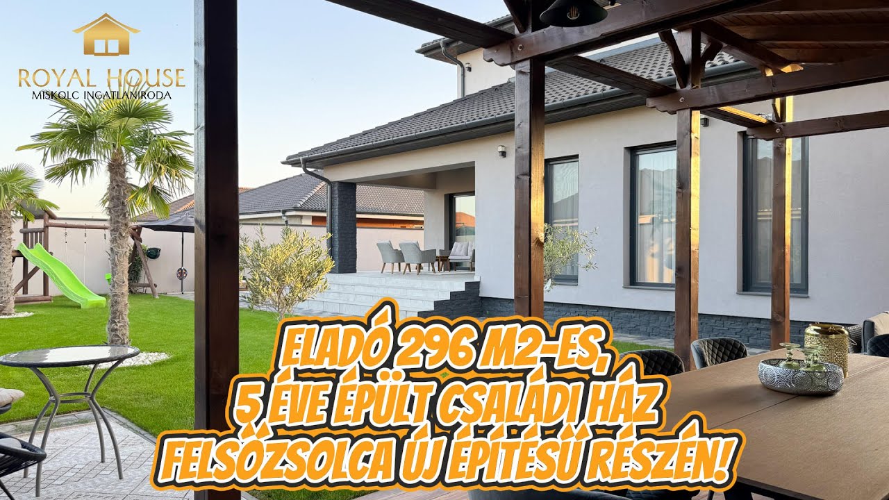 Eladó 296 m2-es PRÉMIUM kategóriás családi ház Felsőzsolca új építésű részén!