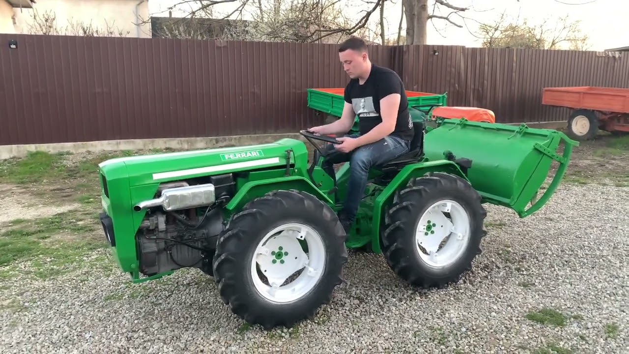 Prezentare tractoraș motocultor  Ferrari 2 pistoane 30 CP cu freza diesel pornire ,viteze ….
