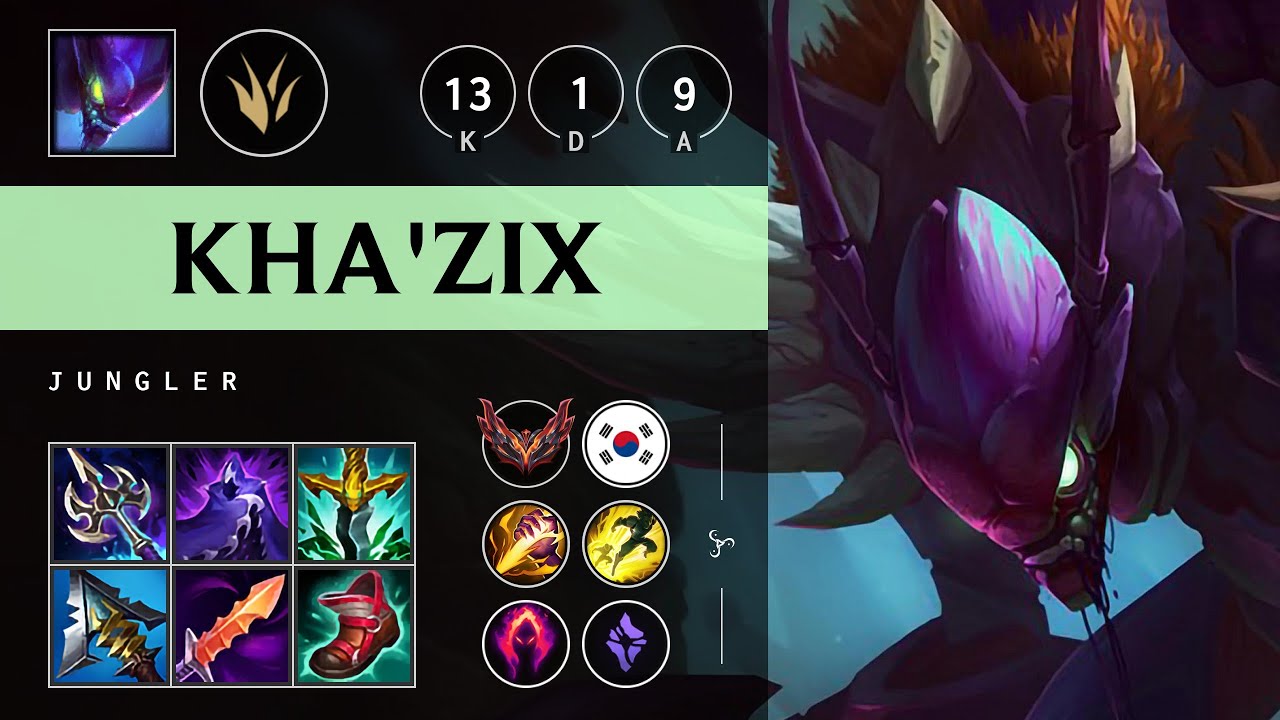 Kha'Zix Jungle vs Elise: Legendary - KR Grandmaster Patch 14.21