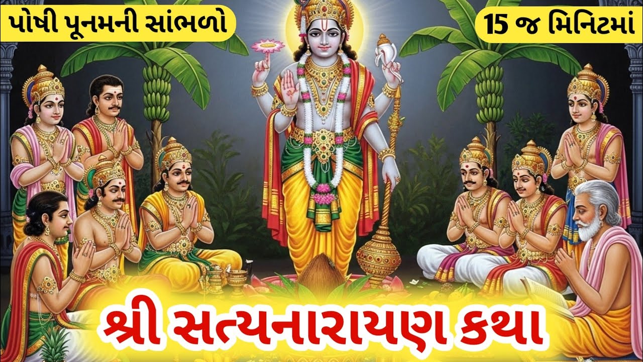 પોષી પૂનમની શ્રી સત્યનારાયણ ની કથા || Satyanarayan Katha gujarati ma || Paush purnima 2026
