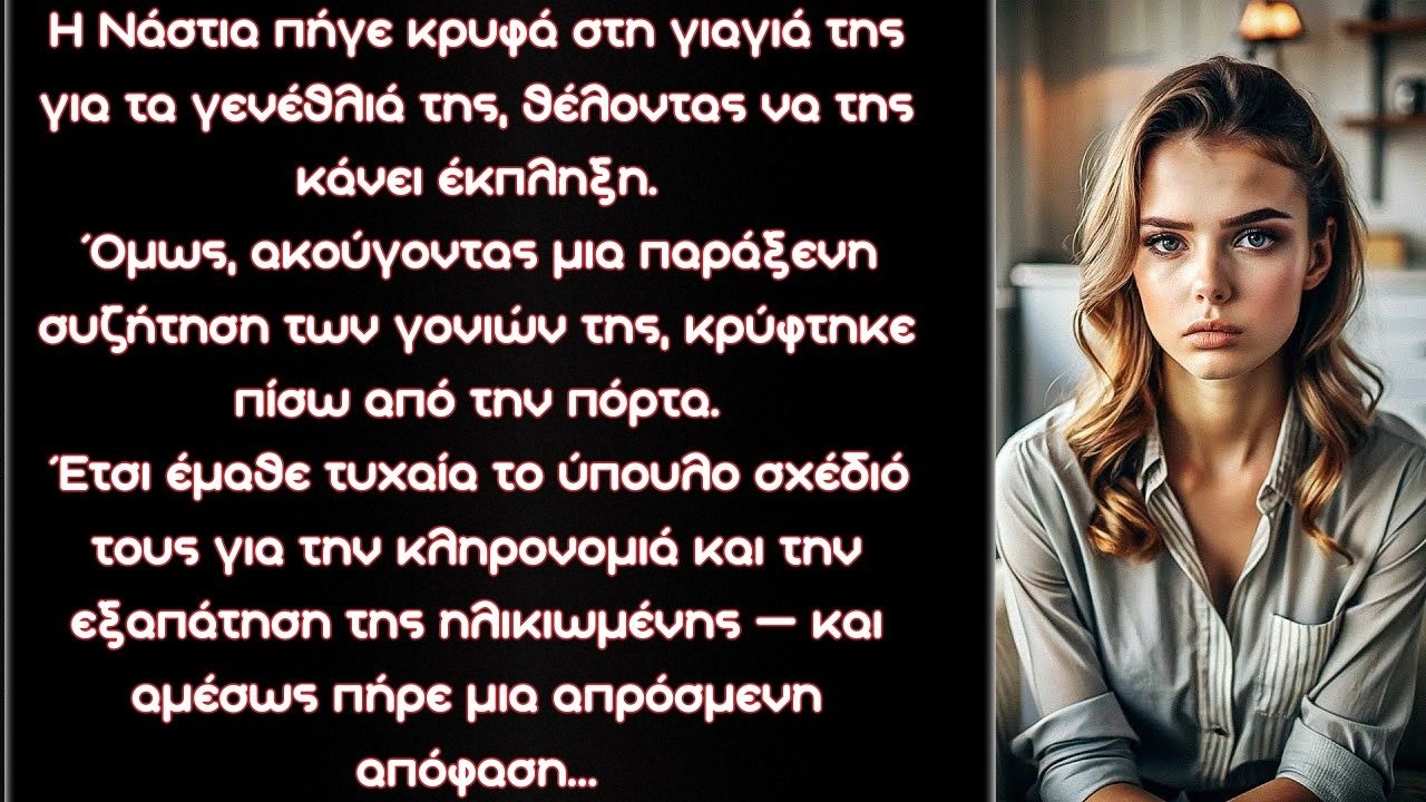 Η Νάστια πήγε κρυφά στη γιαγιά της για τα γενέθλιά της, θέλοντας να της κάνει έκπληξη. Όμως…