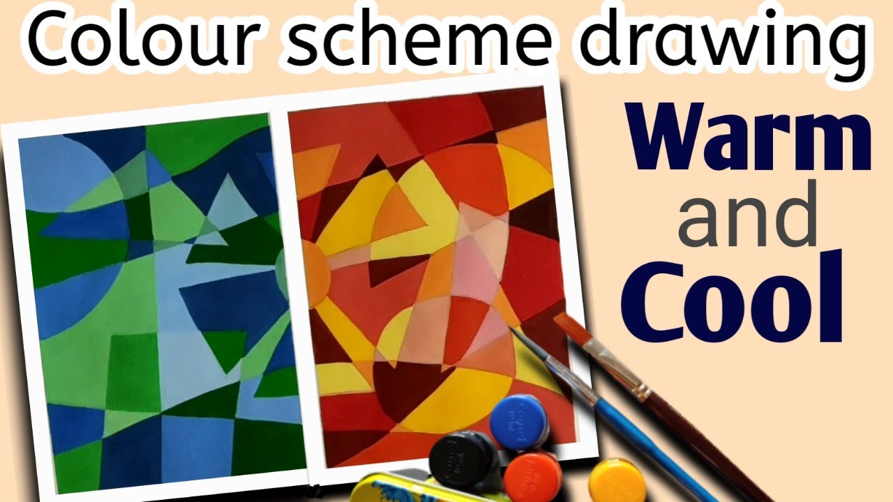 Colour scheme drawing|Warm And Cool colour scheme|drawing for Elementary and Intermediate grade Exam