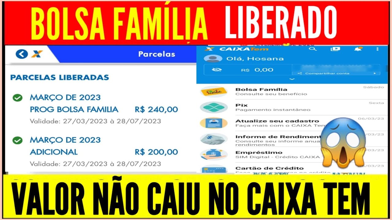 BOLSA FAMÍLIA LIBERADO PAGAMENTO, MAS NÃO CAIU NO CAIXA TEM! O QUE FAZER?
