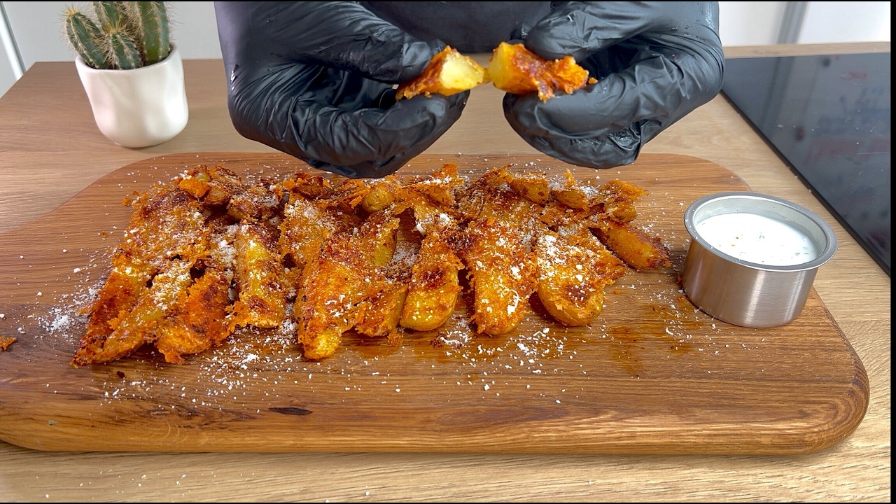 Rustic Crispy Potatoes with Parmesan Cheese | So Easy!