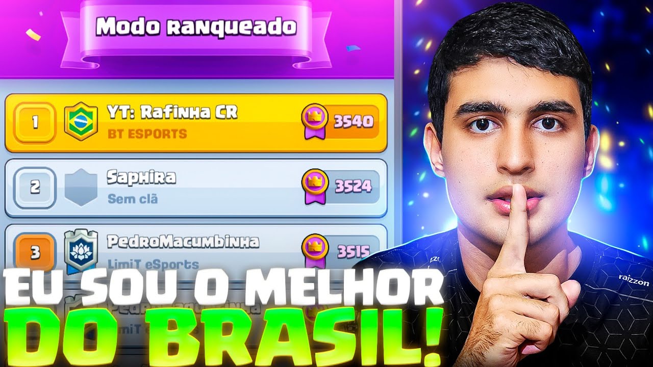 FUI TOP 1 DO BRASIL NA TEMPORADA PASSADA DO CLASH ROYALE! 🇧🇷🔥