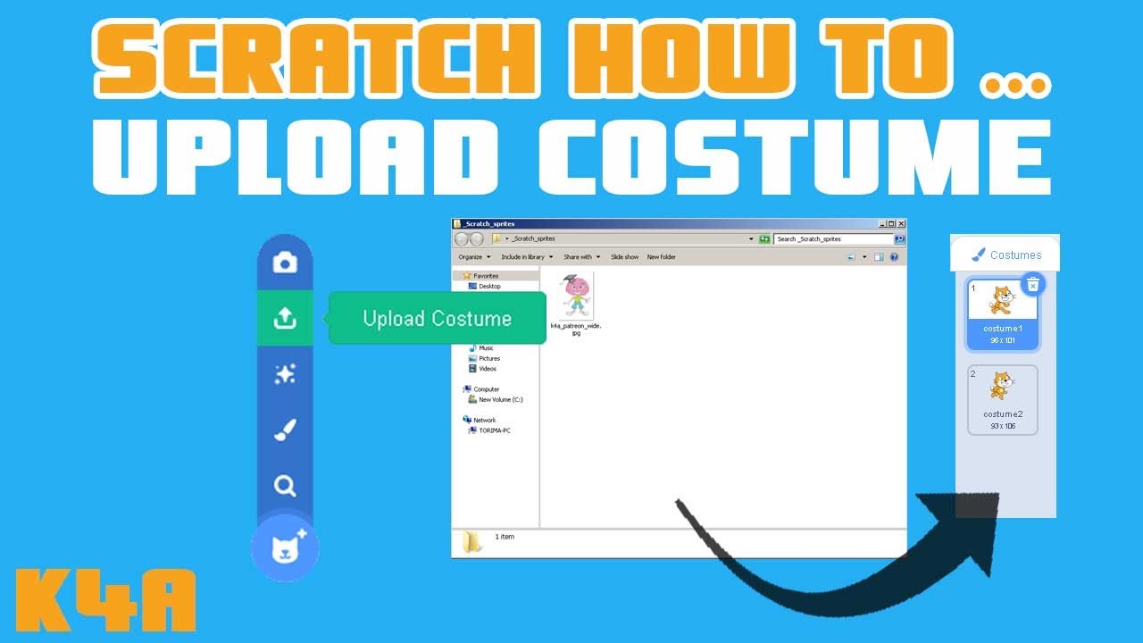 Scratch How To - Upload Costume