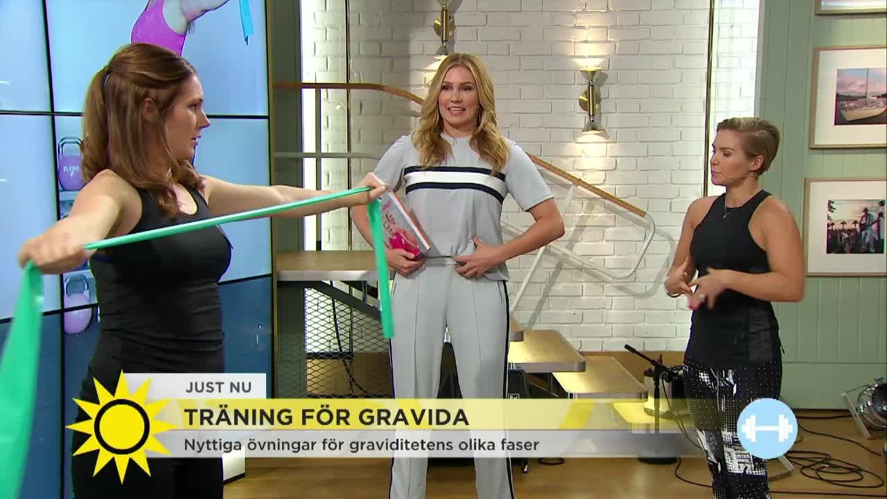 Nyttiga övningarna – så tränar du under graviditeten  - Nyhetsmorgon (TV4)