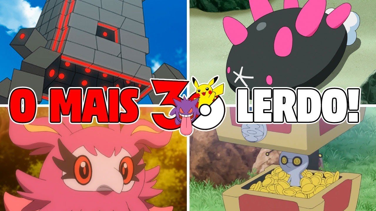 10 POKÉMON MAIS LENTOS DO MUNDO !!