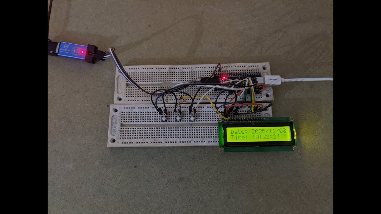 STM32F401CCU6 Black Pill LSE RTC LCD Example